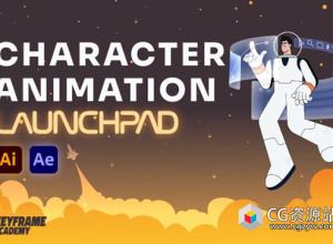 卡通人物角色动作绑定MG动画AE教程 Character Animation Launchpad