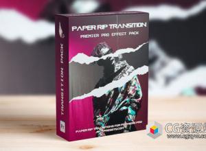 PR模板-12种独特纸张撕裂过渡视频转场 Paper Rip Transitions
