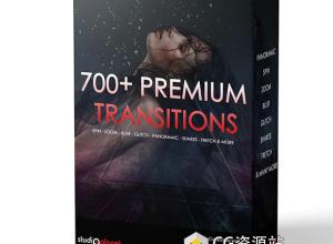 PR预设+FCPX插件-700+缩放毛刺平移过渡效果视频转场动画