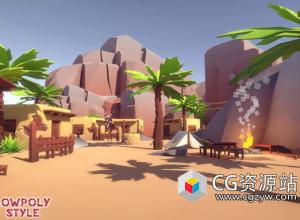 Unity风格化沙漠景观环境 Lowpoly Style Desert Environment v1.1