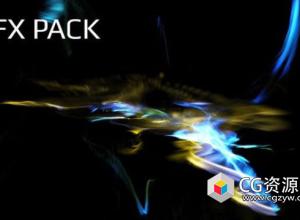 AE模板-7组炫酷彩色流动粒子特效素材 Smoke Particles VFX Pack 1