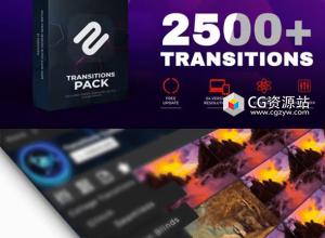 AE脚本-2652组数字故障失真图形遮罩扭曲缩放拼贴视频转场预设 Transitions Toolbox V2