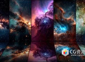 5种宇宙星云粒子背景视频素材 Cosmos Backgrounds Pack