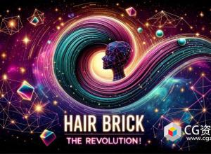头发生成制作Blender插件 Hair Brick Pro 6.3