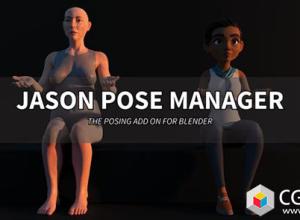 Blender动作预设管理器插件 Jason Pose Manager Basic v1.03
