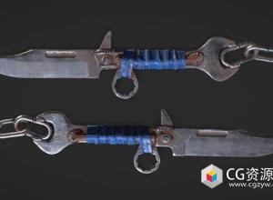 Maya+ZBrush游戏资产刀具建模贴图渲染教程+中文字幕