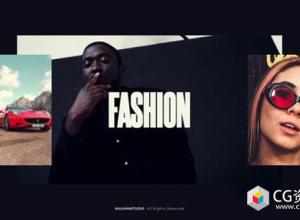 AE模板-时尚幻灯片视频文字宣传包装片头 Slideshow Fashion
