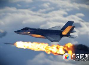 Blender 4喷气式战斗机F15导弹发射特效完整制作视频教程+中文字幕