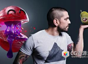 C4D+ZBrush创意角色建模和渲染制作教程+中英文字幕