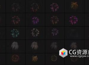 AE+PR+FCPX+达芬奇模板-30组烟花爆炸视频素材动画 Fireworks