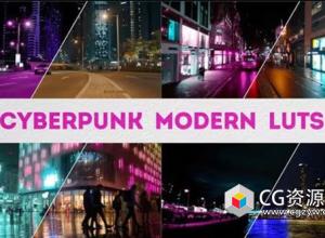 FCPX插件-11组动态视觉赛博朋克效果LUT视频调色预设 Cyberpunk Modern LUTs