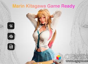 Marin Kitakawa人物角色装备绑定3D模型 Blender/FBX/UE格式