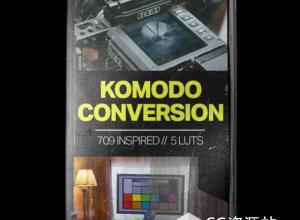 5组RED科莫多6K电影摄影机创意LUT电影感色彩还原Rec.709调色预设包 RED Komodo Conversion LUTS
