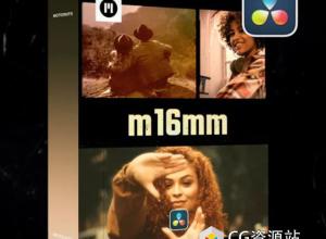 达芬奇插件-30种复古怀旧颗粒胶片污垢棱镜电影视觉效果 m16mm DVR