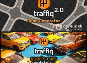 Blender汽车绑定飞机轮船路标交通工具模型预设 Car Library – Traffiq Car Models V2.2