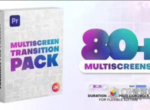 PR模板-84种多屏切换视频分屏转场效果展示 Multiscreen Transitions Pack