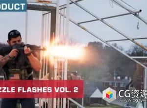 116组开枪火焰枪口光效特效合成视频素材 ActionVFX – Muzzle Flashes Vol. 2