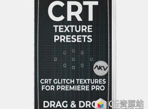 PR预设-10多种复古CRT电视屏幕发光像素化低保真美学效果 AKV Studios – CRT Texture Presets