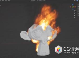 Blender模型火焰散布插件 Fire Scatter V2.0.0