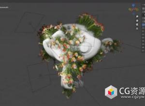 Blender模型植物花朵散布插件 Vegeta v1.0.0