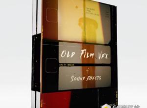 39组4K复古胶片外观遮罩烧伤颗粒纹理噪点叠加视频素材音效 DB – Vintage Film VFX + Sound Effects