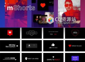 FCPX插件-110组文字标题字幕排版网络视频竖屏包装动画预设 mShorts