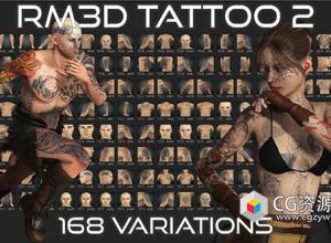 168 种Character Creator纹身皮肤预设 Rm3d-Tattoo-2