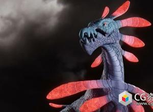 Blender恐龙生物角色建模贴图绑定动画教程+中文字幕