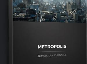 大都市城市景观高楼大厦建筑3D模型 FBX格式