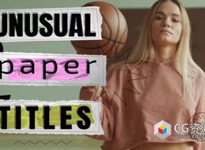 AE模板-创意设计折纸文字标题动画 Unusual Paper Titles