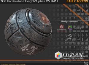350张硬面深度贴图素材 SP Quixel 350 Hardsurface Height Alpha Volume 2