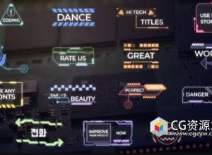 AE模板-科技感文字标题动画 Hi Tech Titles for After Effects
