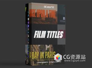 25组精美电影海报文字标题排版模板AE/PR/PS/FCPX/达芬奇模板 AcidBite – Film Titles