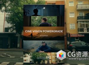 复古柯达富士胶片模拟电影美学光晕颗粒色彩分级LUTs调色+达芬奇节点 Justkay Cine Vision Powergrade