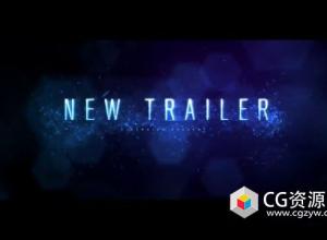 AE模板-粒子背景文字标题片头 Plasma Trailer title