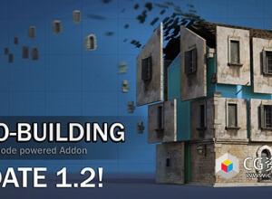 建筑楼房自动生成Blender插件+资产预设 Auto-Building v1.2.7