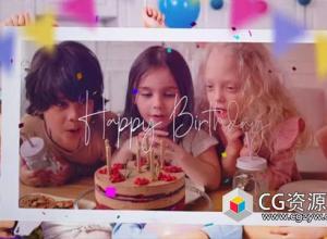AE模板-儿童生日照片相册片头 Photo Slideshow – Happy Birthday