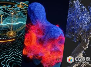 Blender科幻HUD/运动图形变换/游戏资产树几何节点教程+中英文字幕
