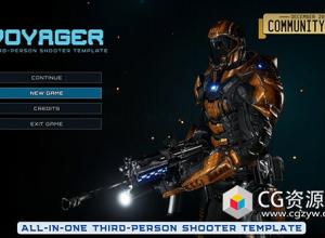 Unreal资产Voyager-第三人称射击游戏模板 UE5.3