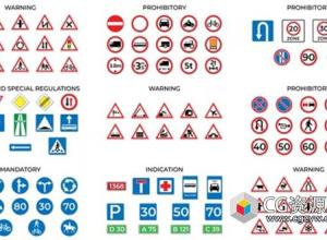 AE模板-道路标志路标指示牌图标动画 Animated Road Signs