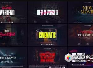 AE+PR模板-30组电影文字标题排版字幕动画 Cinematic Film Titles