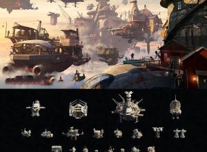 Blender未来奇幻天空之城楼房建筑城市3D模型 City in the Sky