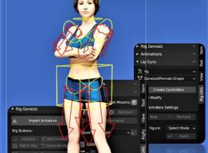 DAZ3D模型绑定动作导入Blender插件 Rig-GNS Pro v3.7.4 使用教程