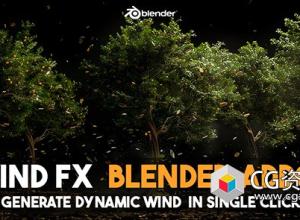 Blender风特效动画模拟插件 Wind FX V1.1.1