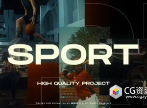 AE模板-体育运动健身介绍宣传片+背景音乐 Sport Intro Promo