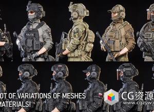 Unreal高品质模块化士兵包 MODULAR SOLDIER PACK Vol. 1 UE5.1+