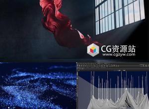 Vellum体积粒子布料特效模拟艺术设计Houdini教程+中英文字幕