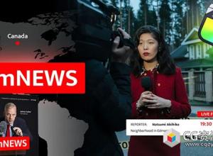 FCPX插件-77组新闻栏目视频包装标题转场信息图表元素预设 mNews