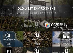 Unreal西部自然环境植物树木场景制作全流程综合UE5教程+中英文字幕