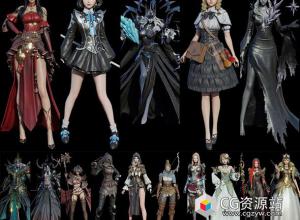 Blender 28组游戏人物角色3D模型 V4 Game Models